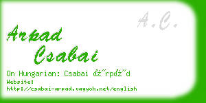 arpad csabai business card